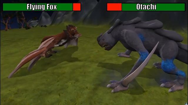 Giant Flying Fox vs Otachi With Healthbar | SPORE смотреть онлайн