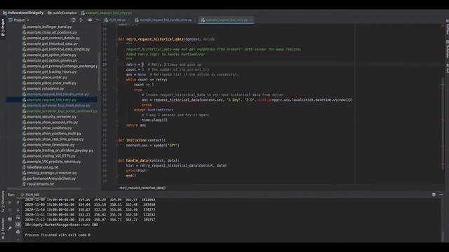 Download a list of historical data Save to local files while gracefully handle errors trading pytho смотреть онлайн