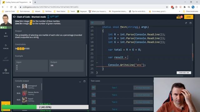 ? Solving CodinGame Problems | Clash of Code | 28 October 2020 смотреть онлайн
