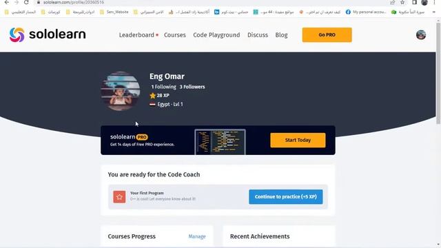 الحصول علي شهادة معتمدة من منصة Sololearn في لغات البرمجة مجاني | عمر السويفي смотреть онлайн