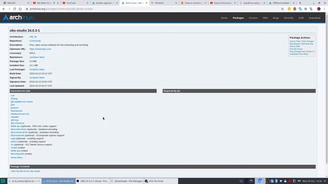 Screen Recording and Video Streaming on Manjaro (Arch Linux based Distro) смотреть онлайн