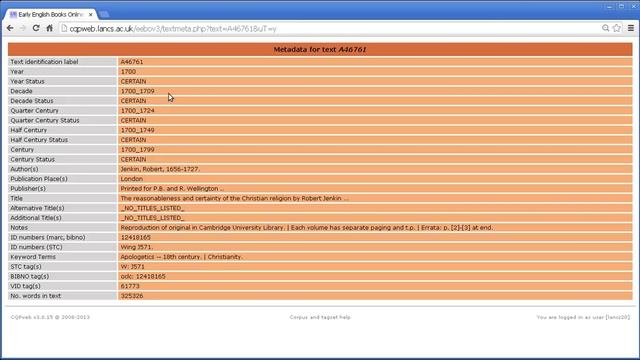 CQPweb tutorial # 10: the text metadata screen смотреть онлайн
