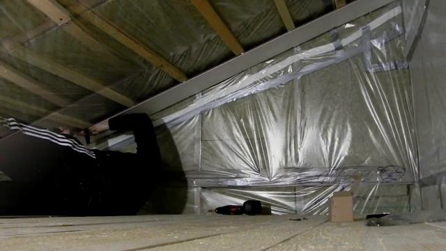 Каркасный дачный домик. МДФ панели на потолок. смотреть онлайн