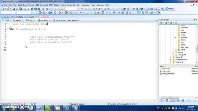 How to View data from database(mysql) by click id in codeigniter framework смотреть онлайн