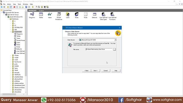 how to import excel file in sql server (Excel To SQL) |Mansoor Anwar| (Urdu / Hindi) смотреть онлайн