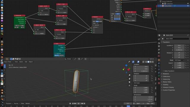 LIVENODING 1218 Using Bounding Box Node To Make 3D Rolling Animation смотреть онлайн