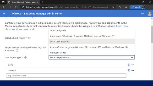 Microsoft Endpoint Manager Intune Configuration Profiles Part VIII KIOSK mode смотреть онлайн