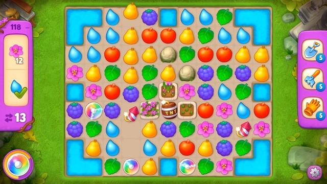 Gardenscapes - A Matching Puzzle Garden Gameplay Walkthrough Day 19 Complete（Decorative Fountain）
