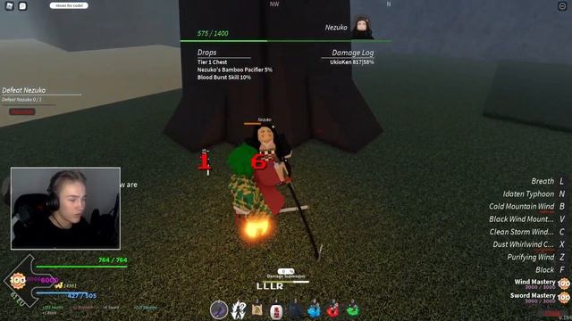 НОВЫЕ КОДЫ и КОМБО НА ВЕТЕР ПРОДЖЕКТ СЛЕЕР?Project Slayers Roblox смотреть онлайн