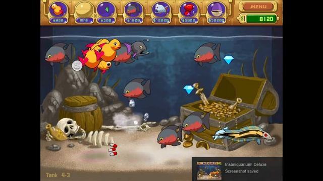 Insaniquarium Deluxe Adventure Tank 4-3 (Gus Returns!) смотреть онлайн