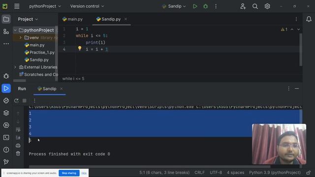 Python - Part 11: WHILE Loop in Python with Pattern Example смотреть онлайн