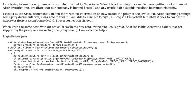 Salesforce: Connecting to pushtopic event via Java Client via Proxy смотреть онлайн
