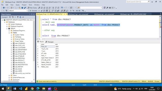 Use of Datepart and Cast for seperate of date in SQL смотреть онлайн