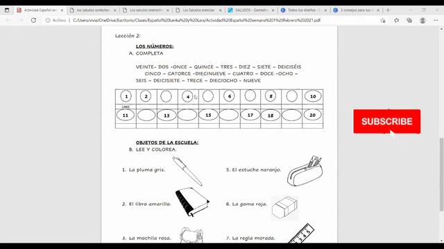 Actividades Español ELE A1