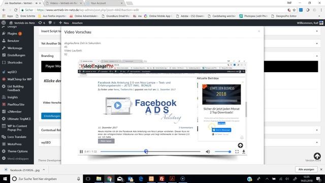 WordPress Video mit klickbarem Facebook Messenger Button смотреть онлайн