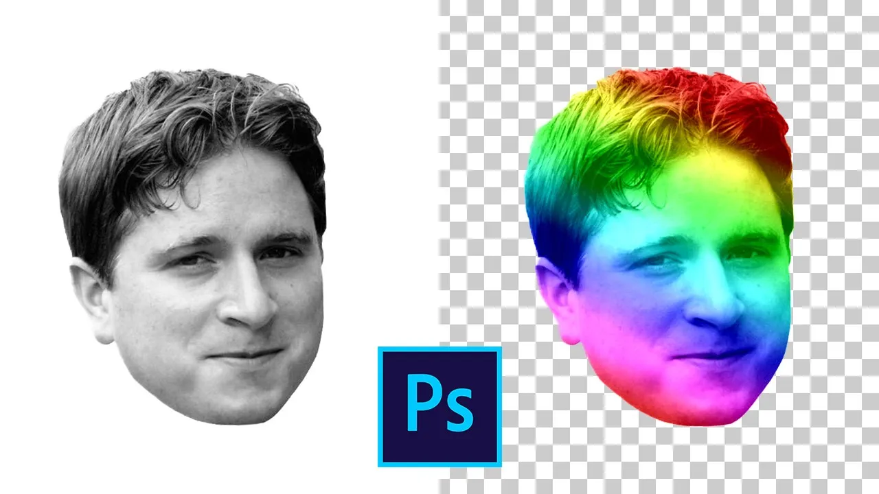 Как раскрасить лицо или наложить градиент на смайлик в фотошопе смотреть онлайн