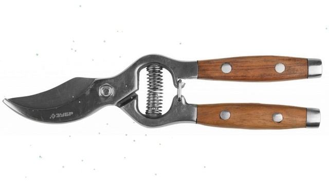 Секатор с деревянными ручками, серия ЭКСПЕРТ (ЗУБР) обзор 40100 производитель Зубр ОВК (Россия) смотреть онлайн