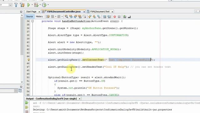JavaFX Confirmation Dialog | How to create and handle 'OK' and 'Cancel' button смотреть онлайн
