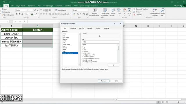 Excel'de Telefon Numarası Formatı Oluşturmak. смотреть онлайн