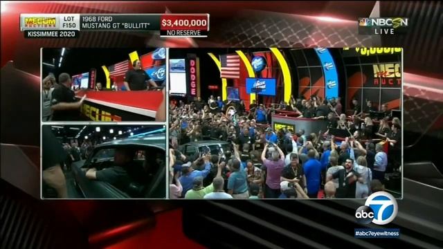 Mustang driven by Steve McQueen in 'Bullitt' fetches $3.4M from mystery bidder at auction I ABC7 смотреть онлайн