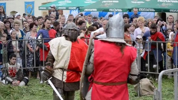 Рыцарский турнир.Бой рыцарей.