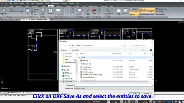 DXF save using Save as Options смотреть онлайн