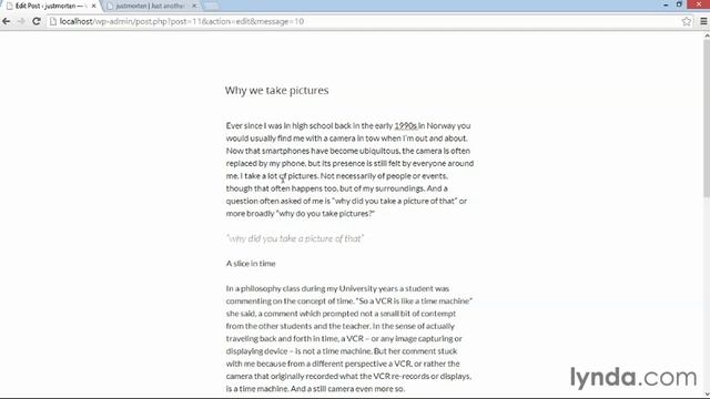 11 Advanced text formatting from the Course WordPress Essential Training смотреть онлайн