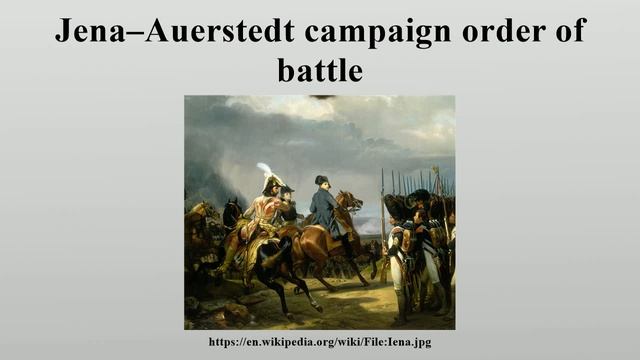 Jena–Auerstedt campaign order of battle смотреть онлайн