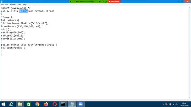 Java Swing JButton Program смотреть онлайн