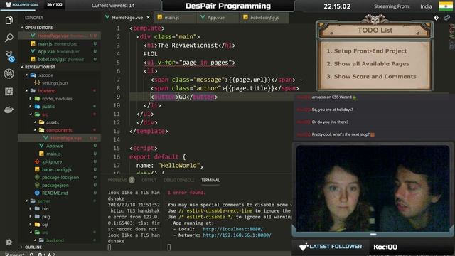 DesPair Programming #19 | The Reviewtionist - Episode 3: Basic Web Front-End [Vue.js] смотреть онлайн