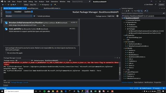 ASP.NET Core Web API + Entity Framework Core : Scaffold-DbContext - EP02 смотреть онлайн