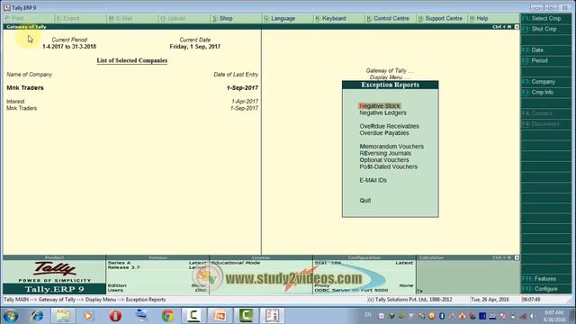 068.What is exception report how to see negative stock and ledger in hindi tally erp p IL смотреть онлайн