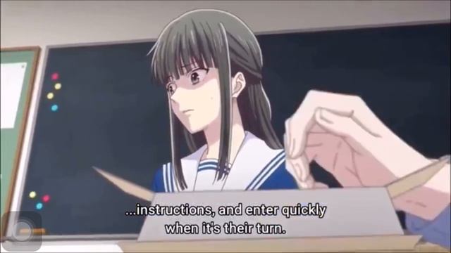 Yuki helping Machi by breaking a chalk - Fruit Basket (2019) смотреть онлайн