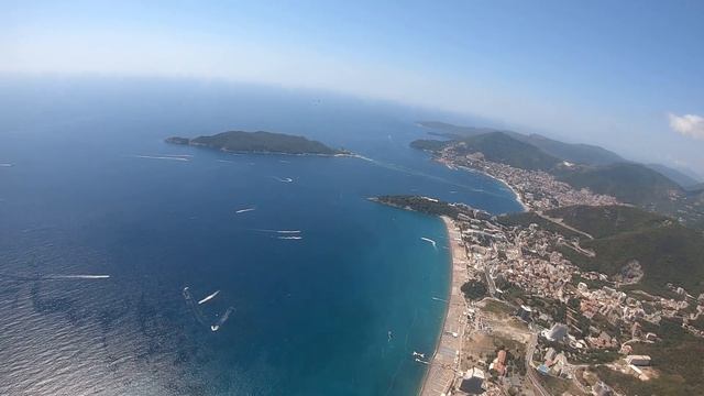 Полет на параплане в Будве (Черногория) смотреть онлайн