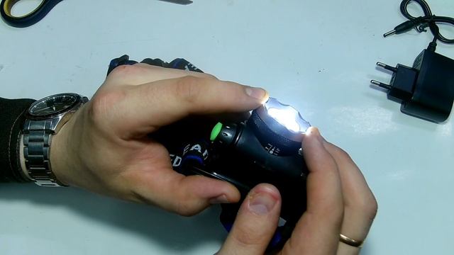 Налобный фонарь с Aliexpress 6000LM CREE xm-l T6 смотреть онлайн