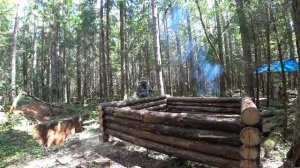 СРУБ РАСТЁТ, ИЗБУШКА СТРОИТСЯ! СТРОЮ ИЗБУ 3х3