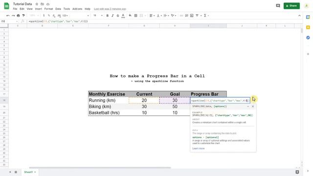 How To - Progress Bars in Google Sheets смотреть онлайн