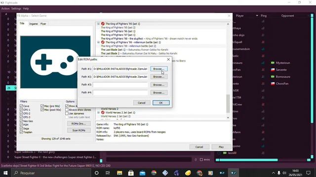 TUTORIAL FIGHTCADE 1 ONLINE+ROMS+OFFLINE+BIOS MOD PRATIQUE+CONFIGURANDO CONTROLE смотреть онлайн
