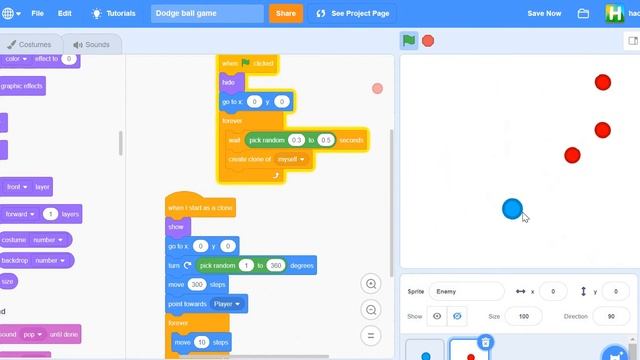 Dodge ball game tutorial (Scratch) смотреть онлайн