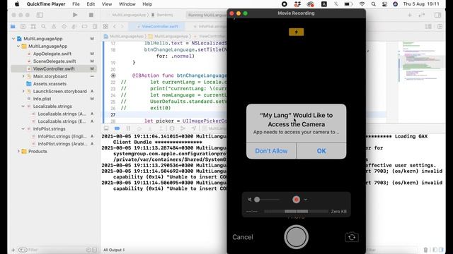 84 - Swift Xcode Localize App Name, Permissions & Directions смотреть онлайн
