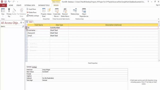 Access 1 Create DB смотреть онлайн