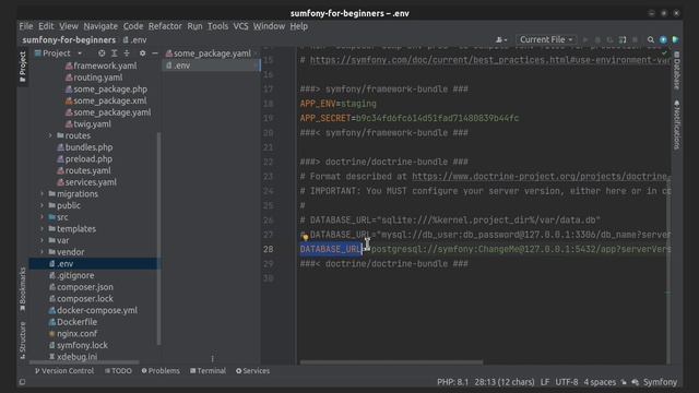 Symfony 6 - How to reference env vars value from other configuration files? смотреть онлайн