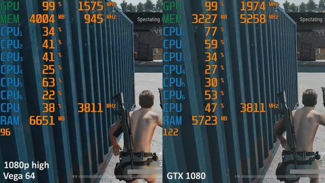 *to be retested* PUBG 1.0 Radeon RX Vega 64 vs. GeForce GTX 1080 GTX Gameplay Benchmark смотреть онлайн