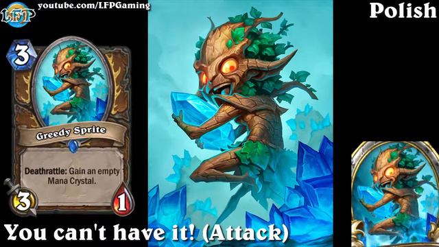 Hearthstone: Greedy Sprite card sounds in 14 languages -Kobolds & Catacombs смотреть онлайн