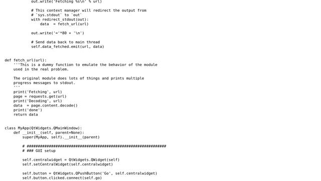 Code Review: Capturing stdout in a QThread and update GUI смотреть онлайн