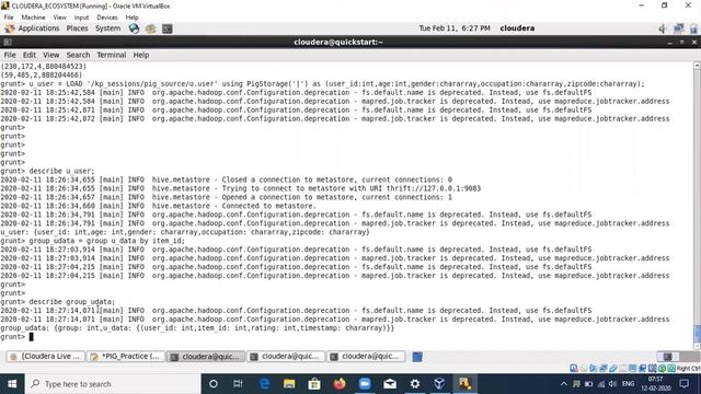 Apache PIG operations,STORE using Hcatalog, Group, COGROUP, FILTER,JOINS, UNION, SPLIT PART1 смотреть онлайн