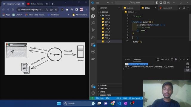 Introduction to Asynchronous Programming in Javascript || JS COURSE || JS-012 - Roshan Rajurkar смотреть онлайн