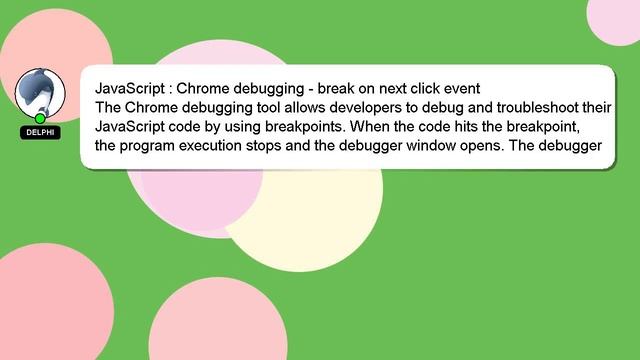 JavaScript : Chrome debugging - break on next click event смотреть онлайн