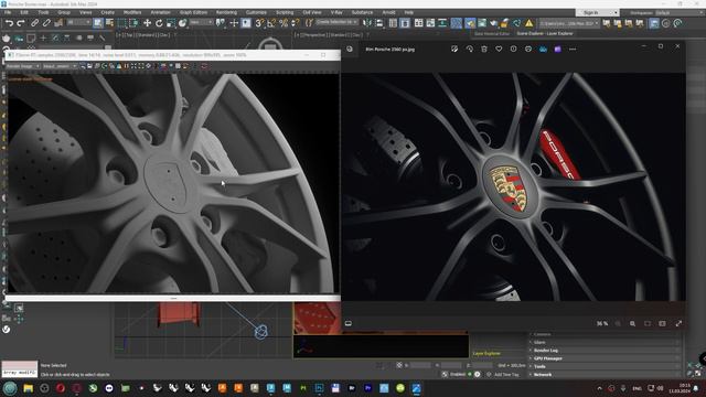 Fstorm Render. Автомобильная визуализация. Диск Porsche 718 Boxter (Automotive visualization) RUS смотреть онлайн