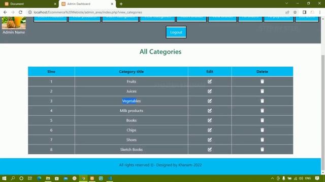 E-commerce website using PHP and MySQL || Admin-Edit Categories and Brands || Part -70 смотреть онлайн